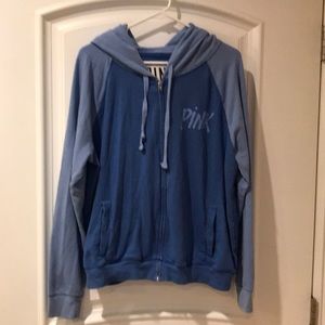 Pink Victoria’s Secret hooded jacket size L/G
